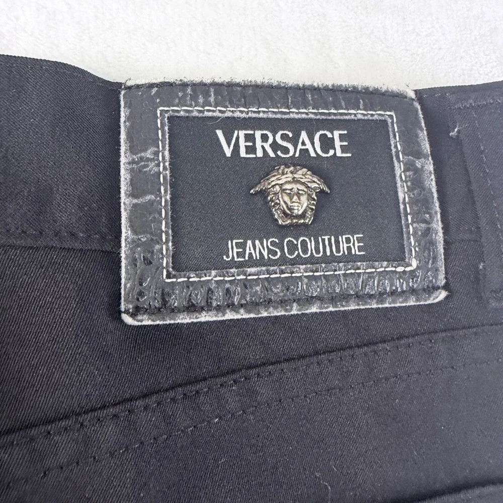 Versace Jeans Couture Trousers Black Medusa Hardware‎ Size 31 45